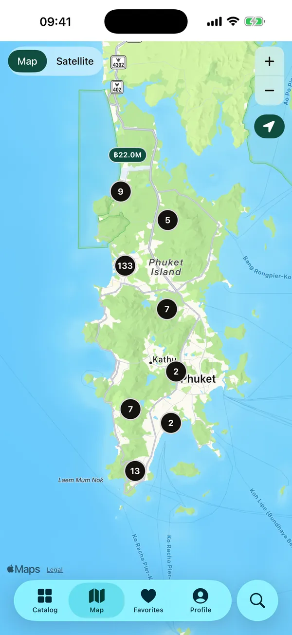 Map of Phuket projects