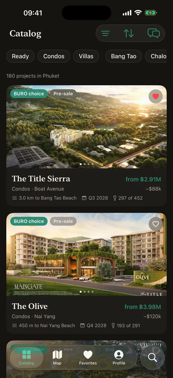 Catalogue in dark mode
